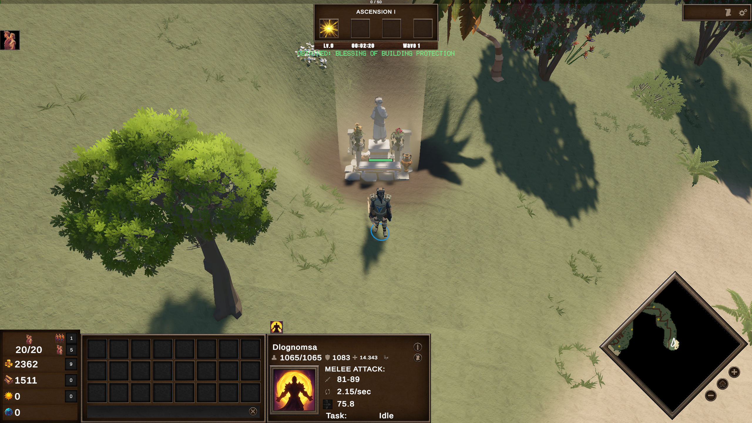 The Vessel finding a POI blessing shrine in Blades of Helios